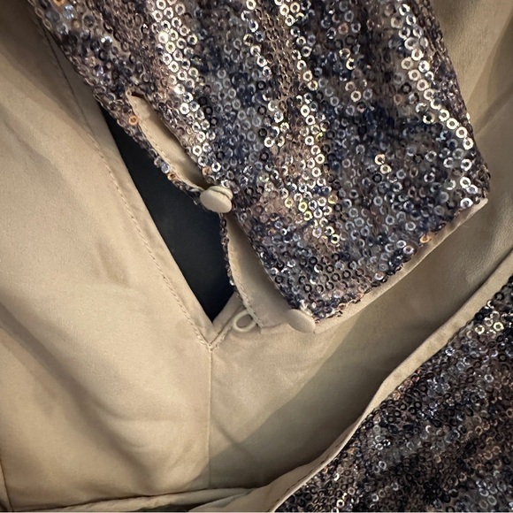 NWT Asos open back sequin snake print mini dress | size 8 - Picture 9 of 15